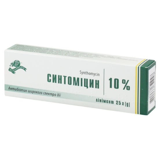 Синтомицин линимент 10% по 25 г туба №1